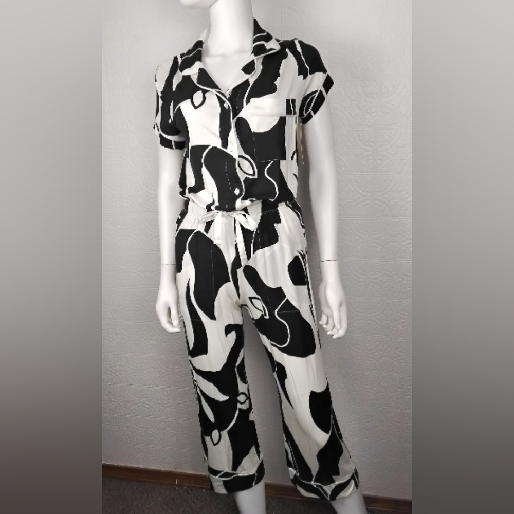 Stars Above Monochrome Swirl Jumpsuit